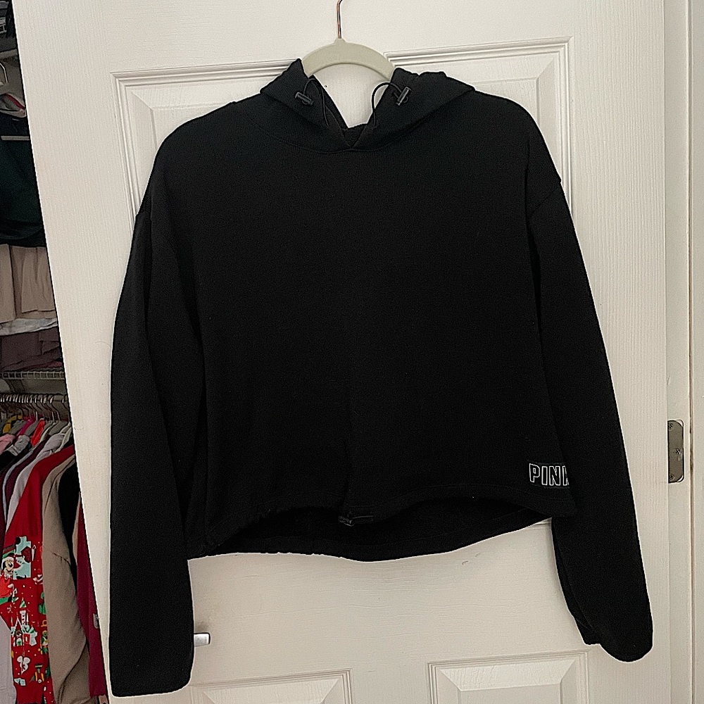 Pink over size crop sweater